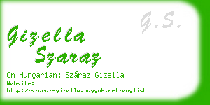 gizella szaraz business card