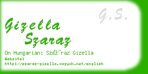 gizella szaraz business card